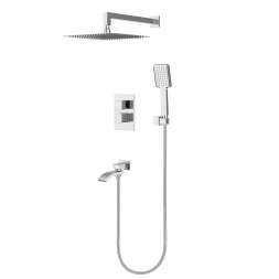 Душевая система термостат G7107-40 GAPPO лейка "Тропический душ" встраиваемая ХРОМ - G7107-40