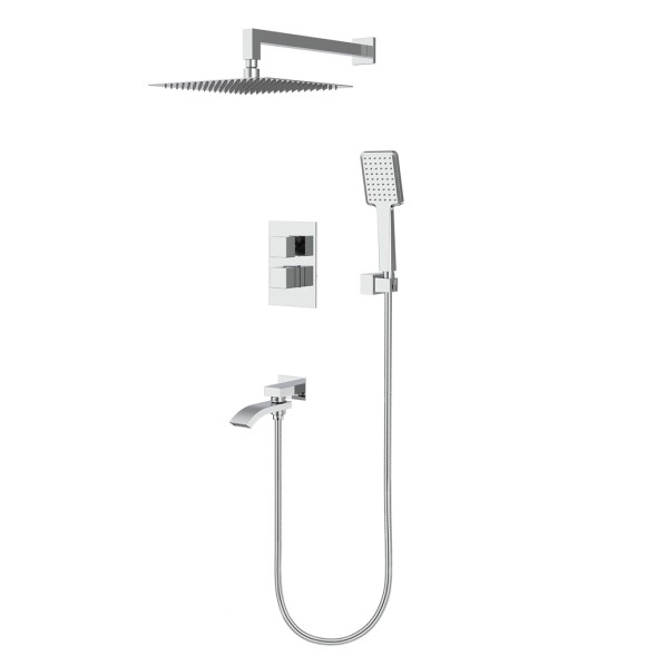 Душевая система термостат  G7107-40 GAPPO лейка &amp;quot;Тропический душ&amp;quot; встраиваемая ХРОМ - G7107-40 