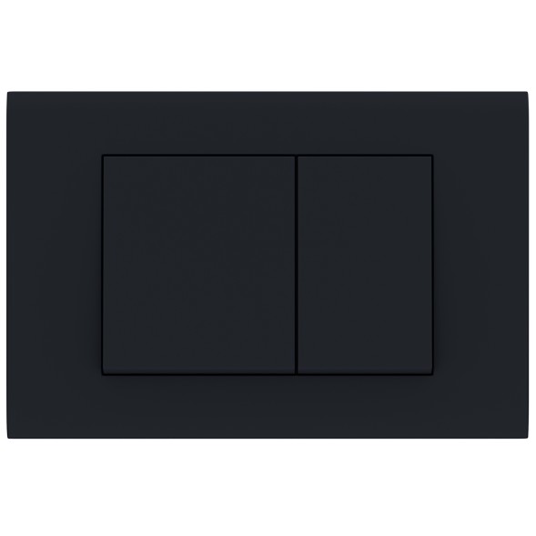 Кнопка смыва AZARIO FORTE двойная, квадратная, пластик, черный матовый (AZ-100-022F)