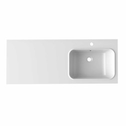 Раковина накладная&amp;quot;БИЛЛ-120*48&amp;quot; ш*г правый (выпуск, перелив, крепление, кронштейн) (MIXLINE) - 00-00010905 