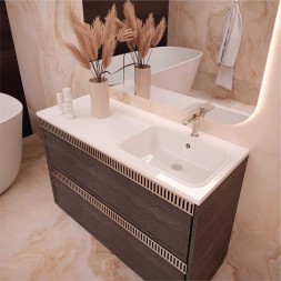 Раковина накладная&amp;quot;БИЛЛ-120*48&amp;quot; ш*г правый (выпуск, перелив, крепление, кронштейн) (MIXLINE) - 00-00010905 