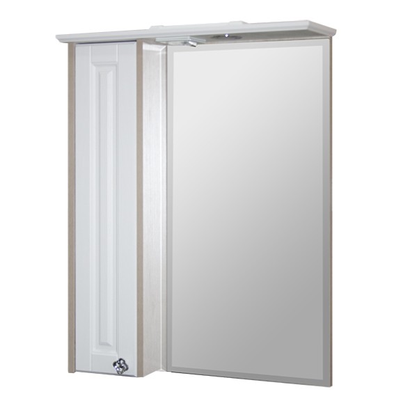 Зеркальный шкаф &amp;quot;ВЕРСАЛЬ-62&amp;quot; белое дерево левый с подсветкой(ПВХ) - 535000 