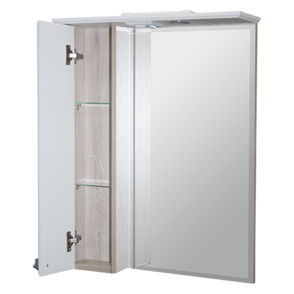 Зеркальный шкаф &amp;quot;ВЕРСАЛЬ-62&amp;quot; белое дерево левый с подсветкой(ПВХ) - 535000 