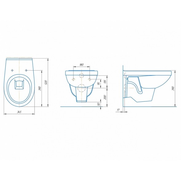 Унитаз подвесной &amp;quot;Рио&amp;quot; сиденье полипропилен белый (Rosa) - 4610119205256 
