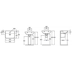 Раковина подвесная Jacob Delafon Struktura 60 см, белый (EGD112-00)
