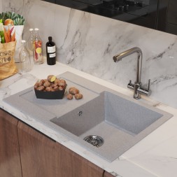 Мойка ML-GM31 КОМФОРТ с крылом, серая (310), 770*500*190мм - 00-00009498