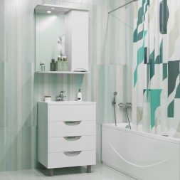 Тумба д/ванной &amp;quot;ЭТЬЕН-58&amp;quot; под раковину Roma 58 (Paola) /РИМ 58 (MIXLINE) (ПВХ) - 555157 