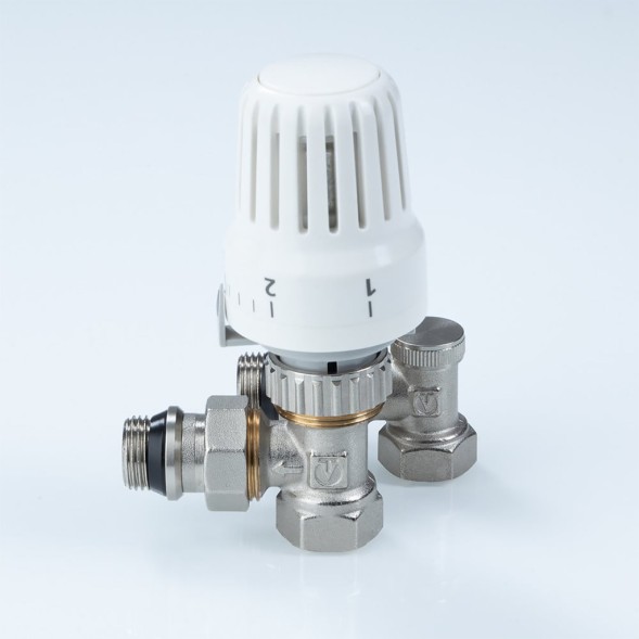 Комплект терморегулирующего оборудования для радиатора 1/2&amp;#039;&amp;#039; угловой VALTEC VT.045.N.04 - VT.045.N.04 