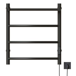 Полотенцесушитель MIXLINE CAPELLA  60х50 (таймер, 251Вт, 3 перекладины + ПОЛКА) электрический ЧЕРНЫЙ - ML-557156 