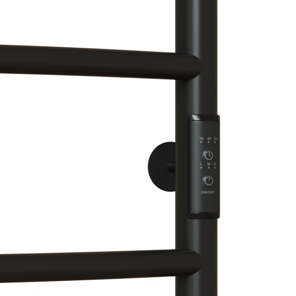 Полотенцесушитель MIXLINE CAPELLA  60х50 (таймер, 251Вт, 3 перекладины + ПОЛКА) электрический ЧЕРНЫЙ - ML-557156 