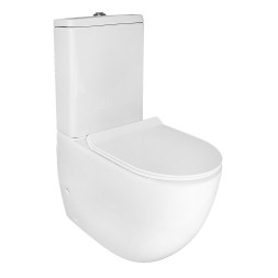 Унитаз-компакт Azario Mitta 620х340х810 напольный, безободковый, в комплекте с сиденьем микролифт (AZ-2128)