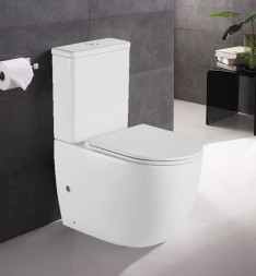 Унитаз-компакт Azario Mitta 620х340х810 напольный, безободковый, в комплекте с сиденьем микролифт (AZ-2128)