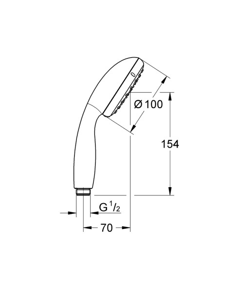Ручной душ Grohe Tempesta 100  Хром (26161001)