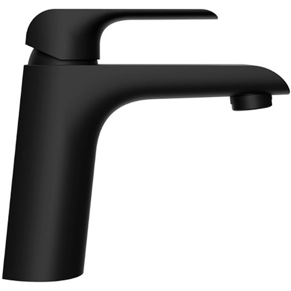 Смеситель для раковины Ravak Flat FL 013.20 с донным клапаном, керамический картидж, черный матовый (X070172)