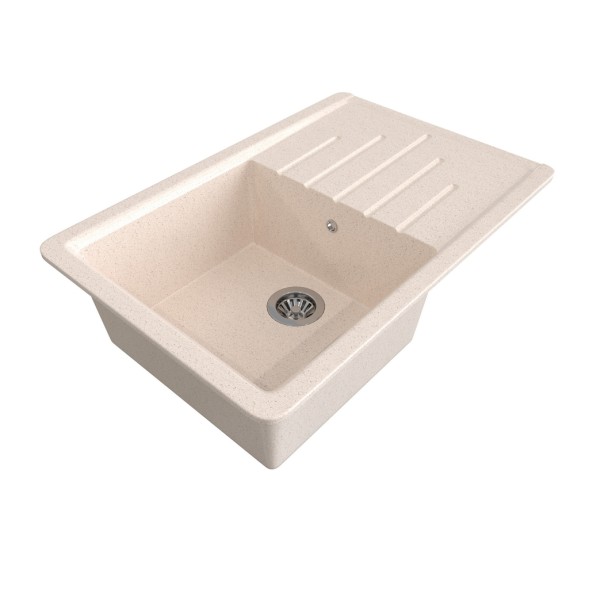 Мойка ML-GMS07 СТАНДАРТ с крылом, бежевый (328), 750*495*190мм - 00-00002327 