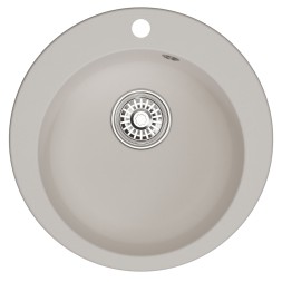 Мойкa ML-GM13 КОМФОРТ круглая, белая (331), 495мм (глуб. чаши 200) - 00-00009330 