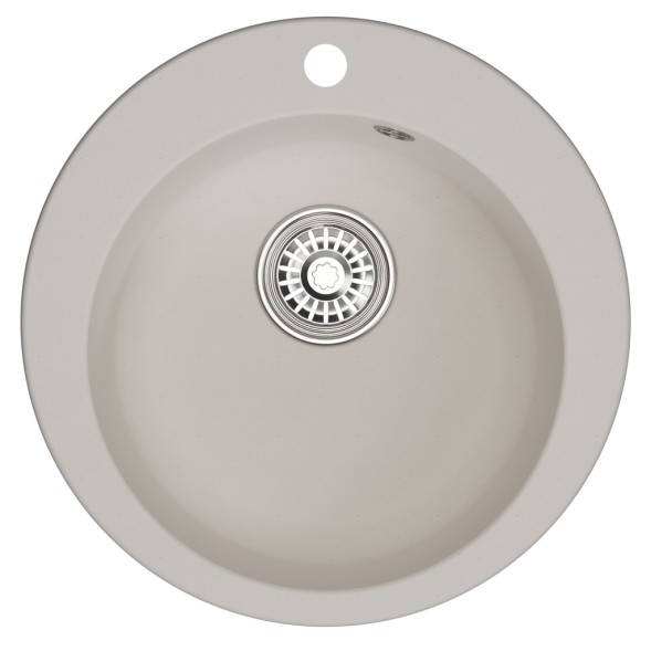 Мойкa ML-GM13 КОМФОРТ круглая, белая (331), 495мм (глуб. чаши 200) - 00-00009330 