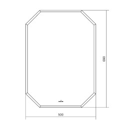 Зеркало MIXLINE &amp;quot;Атлант&amp;quot; 500*690 (ШВ) б/полки с фацетом (К) - В422 
