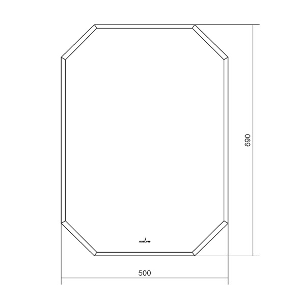 Зеркало MIXLINE &amp;quot;Атлант&amp;quot; 500*690 (ШВ) б/полки с фацетом (К) - В422 