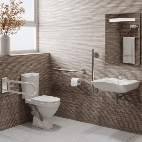 Унитаз-компакт &amp;quot;Дон&amp;quot; белый  (кос,нижн,сид.полип.,арм)  (Rosa) - 4610119205461 