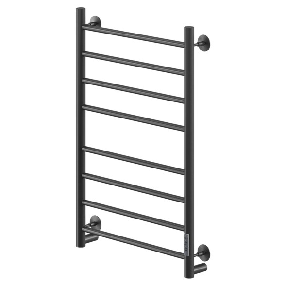 Полотенцесушитель MIXLINE VEGA  80х50 (таймер, 318 Вт, 8 перекладин) электрический ЧЕРНЫЙ - ML-556424 