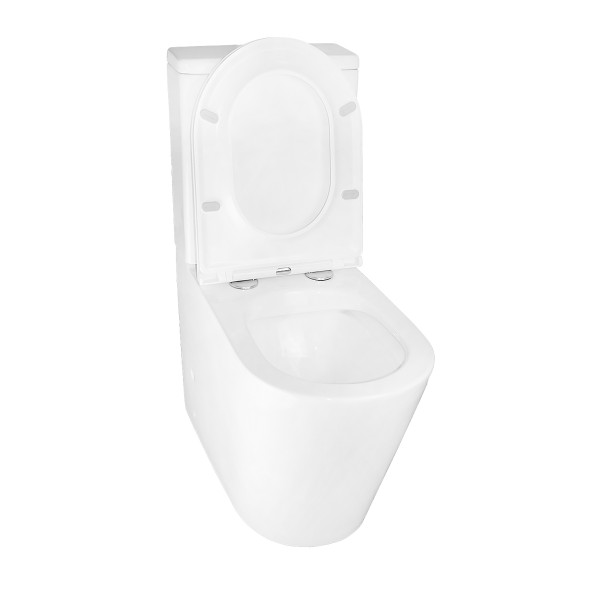 Унитаз-компакт Azario Maro 670x380x850 напольный, безободковый, с бачком и сиденьем микролифт (AZ-2125A-R)