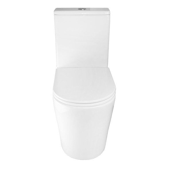 Унитаз-компакт Azario Maro 670x380x850 напольный, безободковый, с бачком и сиденьем микролифт (AZ-2125A-R)