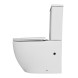 Унитаз напольный Azario Blanco безободковый, в комплекте с бачком и сиденьем микролифт, дюропласт 820*630*360 (AZ-T003B-R)
