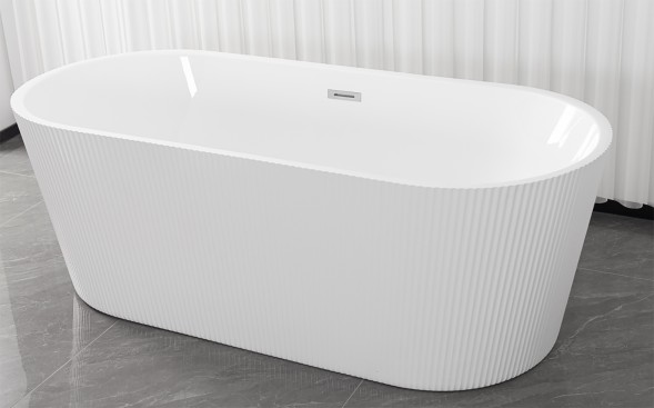Ванна акриловая Loranto 1700х750х580 отдельностоящая, в комплекте с сифоном и опорными ножками (CS-03W-170)