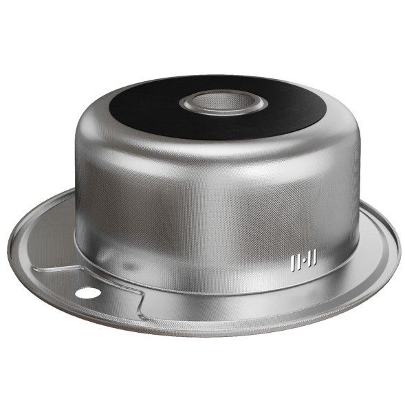 Мойка круг d 51 (0,8) вып 3 1/2 MIXLINE (глуб чаши 18см) с сифоном  ДЕКОР - 532307 
