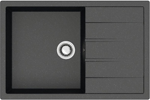 Кухонная мойка AZARIO Vision 750x505x218 искусственный мрамор, цвет черный (CS00078339)
