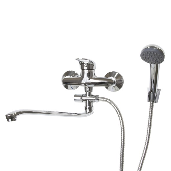 Смеситель для ванны и раковины 40к CN2104 CRON S-излив 350мм,  ХРОМ - CN2104 