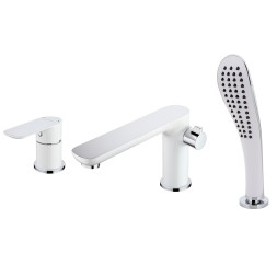 Смеситель для акриловой ванны 35к G1148 GAPPO (3 отв.) БЕЛЫЙ-ХРОМ - G1148