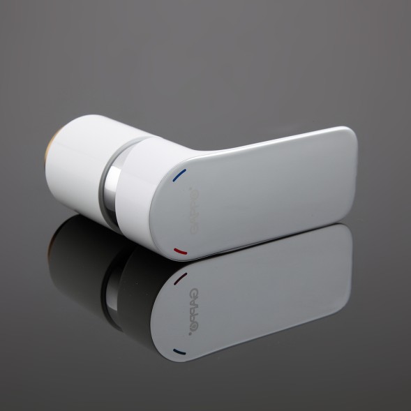 Смеситель для акриловой ванны 35к G1148 GAPPO (3 отв.) БЕЛЫЙ-ХРОМ - G1148 