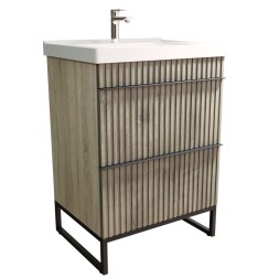 Тумба д/ванной &amp;quot;Окленд -60&amp;quot; Дуб Мелфорд под раковину Грэйс- 60 (DREJA) ЛОФТ (ПВХ) - 551717 