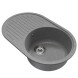 Мойка ML-GM16 КОМФОРТ овальная с крылом, графит (342), 730*460*180мм - 00-00009369 