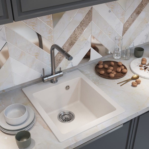 Мойка ML-GM14 КОМФОРТ белая (331), 420*500*190мм - 00-00009342 