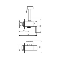 Смеситель с гигиеническим душем 35к HB5512-7 HAIBA - HB5512-7