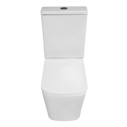 Унитаз напольный Azario Indor безободковый, в комплекте с бачком и сиденьем микролифт, дюропласт 820*630*360 (AZ-T004B-R)