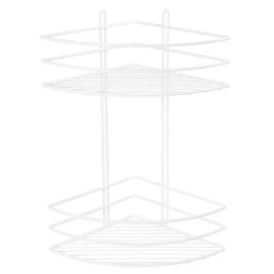 Полка корзина Fixsen двухэтажная, угловая, белая (FX-710W-2)