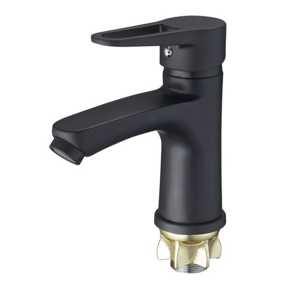 Смеситель для раковины 35к Glauf NUD1-A045YB п/гайку, ЧЕРНЫЙ - NUD1-A045YB 