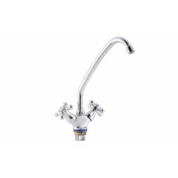 Смеситель для кухни 1/2 кер ПРОФСАН ПСМ-127-89 &amp;quot;СТАНДАРТ А&amp;quot; выс.пов.излив, б/подв, п/гайку ХРОМ - PSM-127-89 