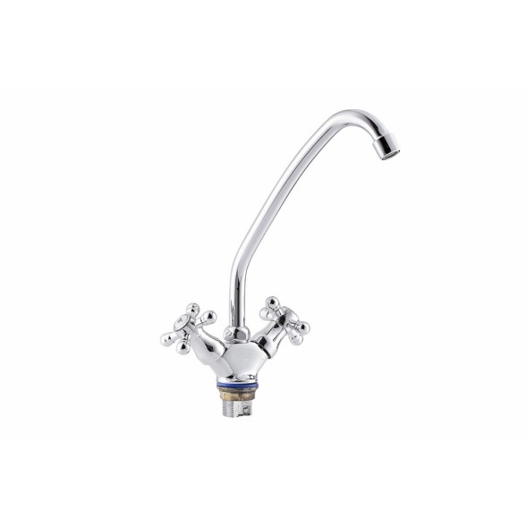 Смеситель для кухни 1/2 кер ПРОФСАН ПСМ-127-89 &amp;quot;СТАНДАРТ А&amp;quot; выс.пов.излив, б/подв, п/гайку ХРОМ - PSM-127-89 