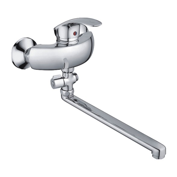 Смеситель для ванны и раковины 40к CN2121 CRON L-излив 300 мм, ХРОМ - CN2121 