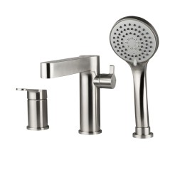 Смеситель для акриловой ванны 35к G1199-30 GAPPO нерж сталь, (3 отв.) САТИН - G1199-30