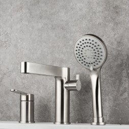 Смеситель для акриловой ванны 35к G1199-30 GAPPO нерж сталь, (3 отв.) САТИН - G1199-30