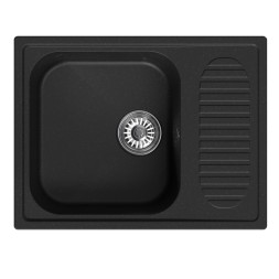 Мойка ML-GM18 КОМФОРТ с крылом, ультра-черная (344), 640*490*190мм - 00-00009395
