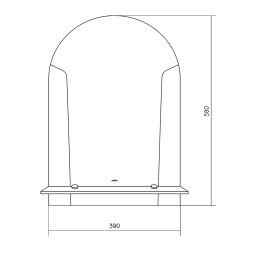 Зеркало MIXLINE &amp;quot;Эхо&amp;quot; 390*580 (ШВ) с полкой (К) - В431 