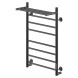 Полотенцесушитель MIXLINE VEGA  80х50 (таймер, 382Вт, 7 перекладин + ПОЛКА) электрический ЧЕРНЫЙ - ML-556426 