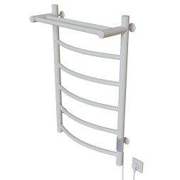 Полотенцесушитель MIXLINE CAPELLA  80х50 (таймер, 336Вт, 5 перекладин + ПОЛКА) электрический БЕЛЫЙ - ML-556352 